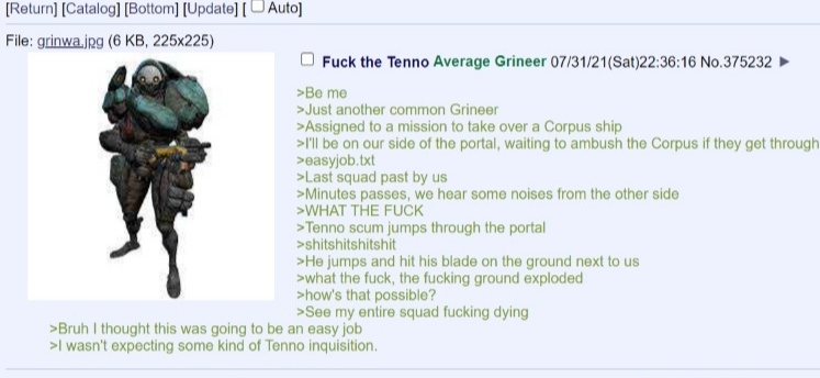 fuck the tenno average grineer Too Stingy To Use A Portal